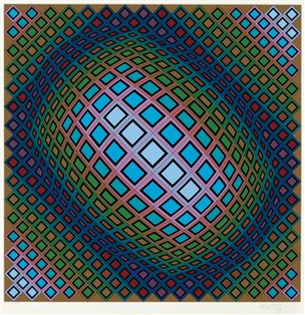 VICTOR VASARELY Two color screenprints.